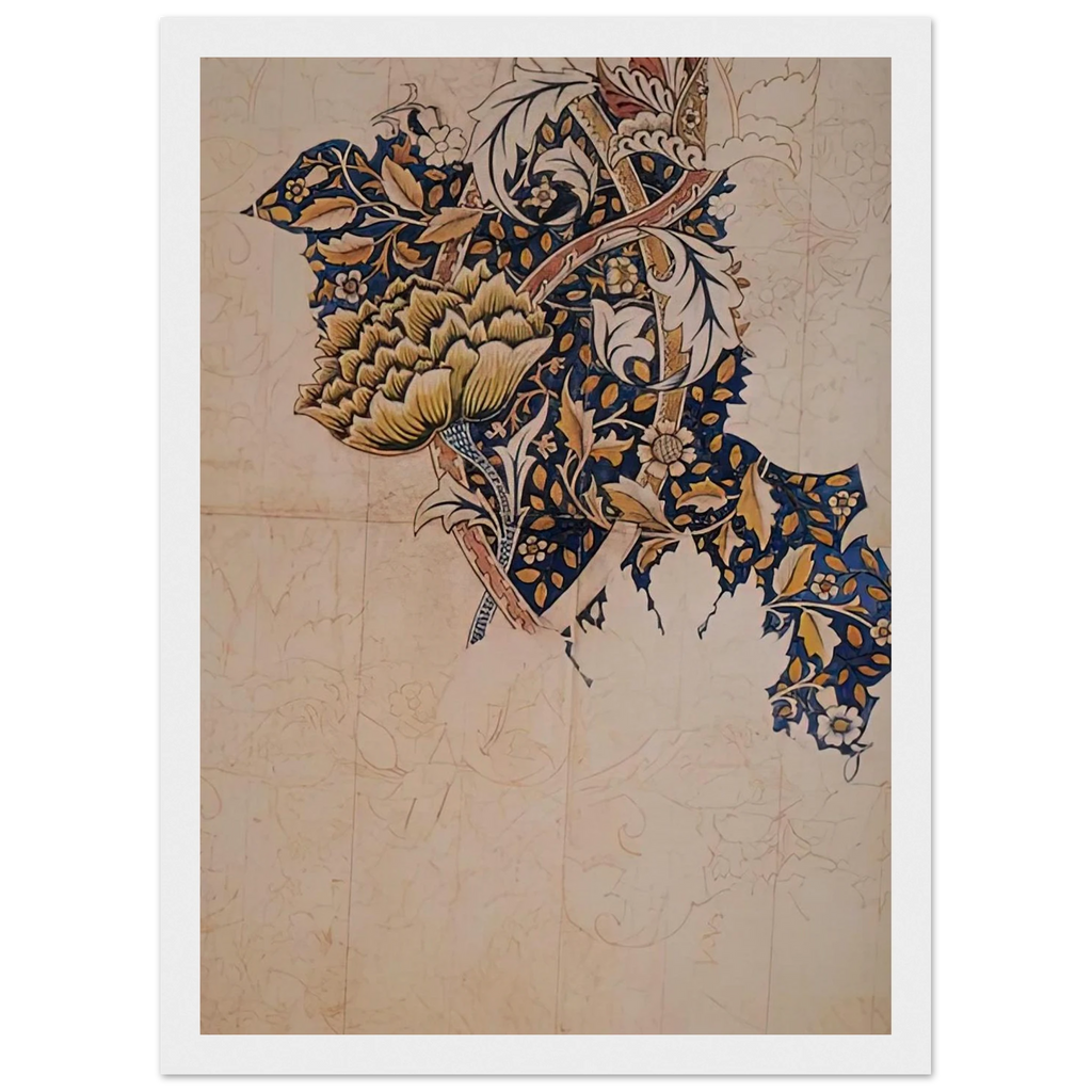 DESIGN FOR WINDRUSH PRINTED TEXTILE 1883 Framed Poster | William Morris Framed Prints Wall Art | William Morris Print