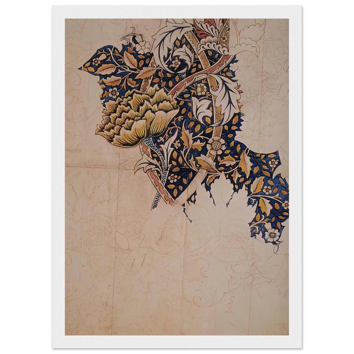 DESIGN FOR WINDRUSH PRINTED TEXTILE 1883 Framed Poster | William Morris Framed Prints Wall Art | William Morris Print