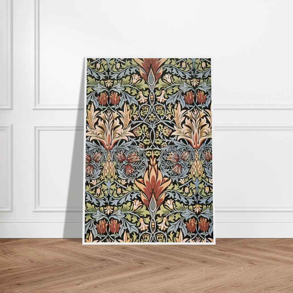 SNAKESHEAD PRINTED TEXTILE 1876 Framed Poster | William Morris Framed Prints Wall Art | William Morris Print