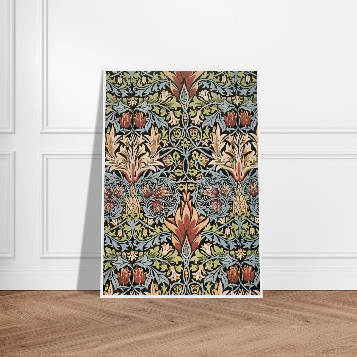 SNAKESHEAD PRINTED TEXTILE 1876 Framed Poster | William Morris Framed Prints Wall Art | William Morris Print