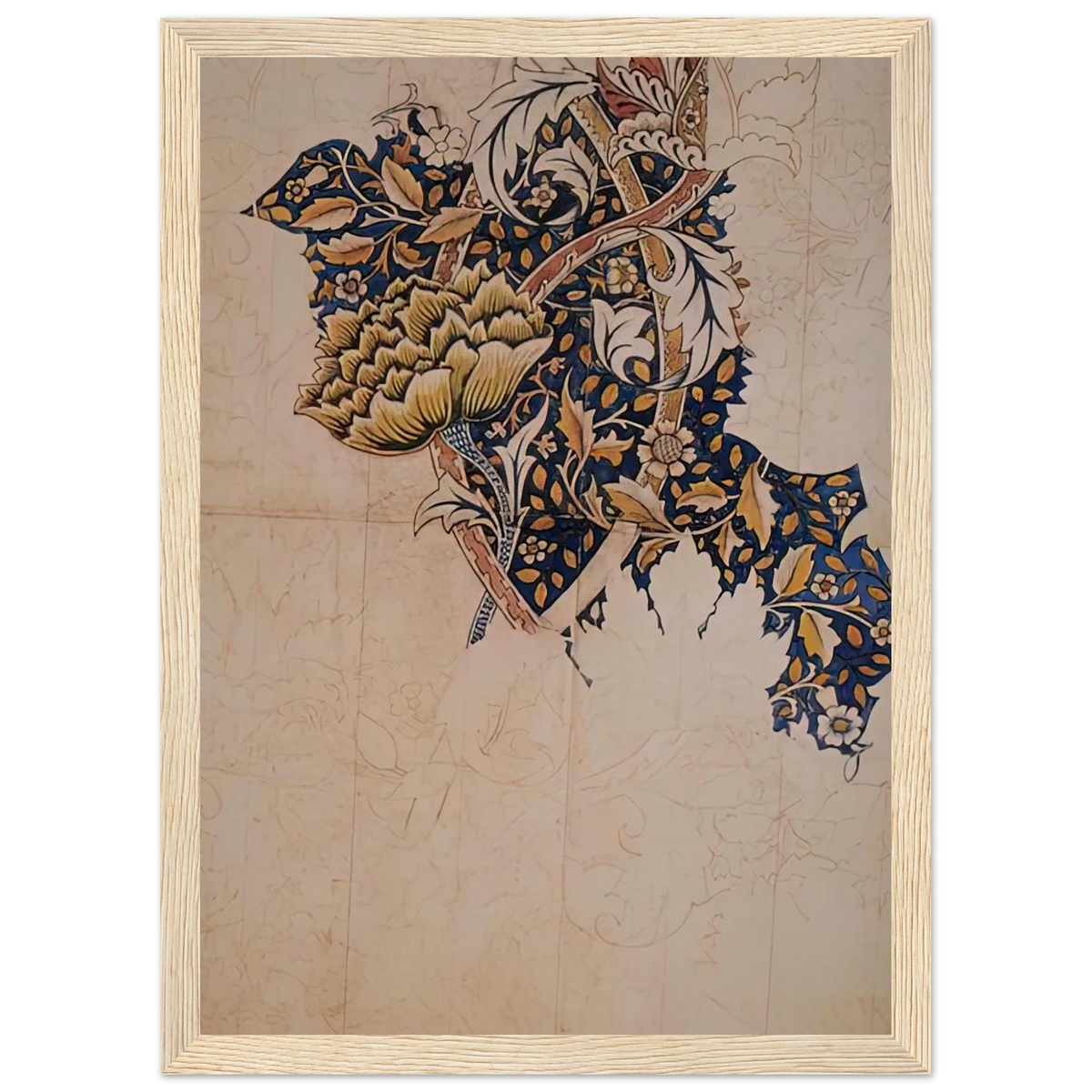 DESIGN FOR WINDRUSH PRINTED TEXTILE 1883 Framed Poster | William Morris Framed Prints Wall Art | William Morris Print