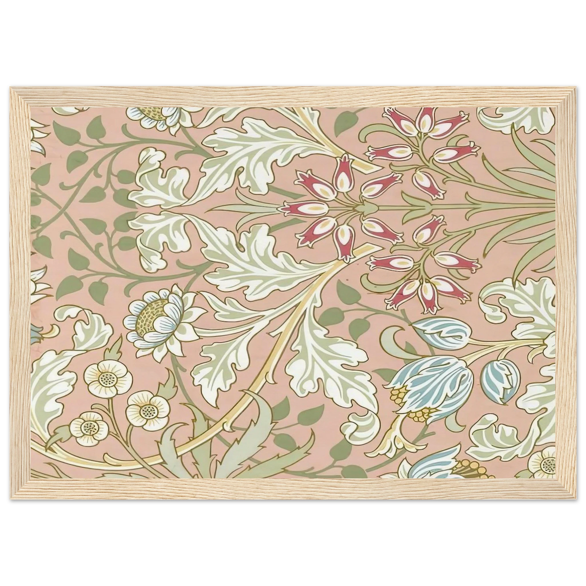 WALLPAPER HYACINTH PATTERN 480 1917 Framed Poster | William Morris Framed Prints Wall Art | William Morris Print