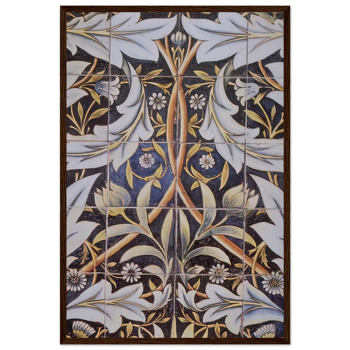 PANEL OF CERAMIC TILES DESIGNED BY MORRIS AND PRODUCED BY WILLIAM DE MORGAN 1876 Framed Poster | William Morris Framed Prints Wall Art | William Morris Print