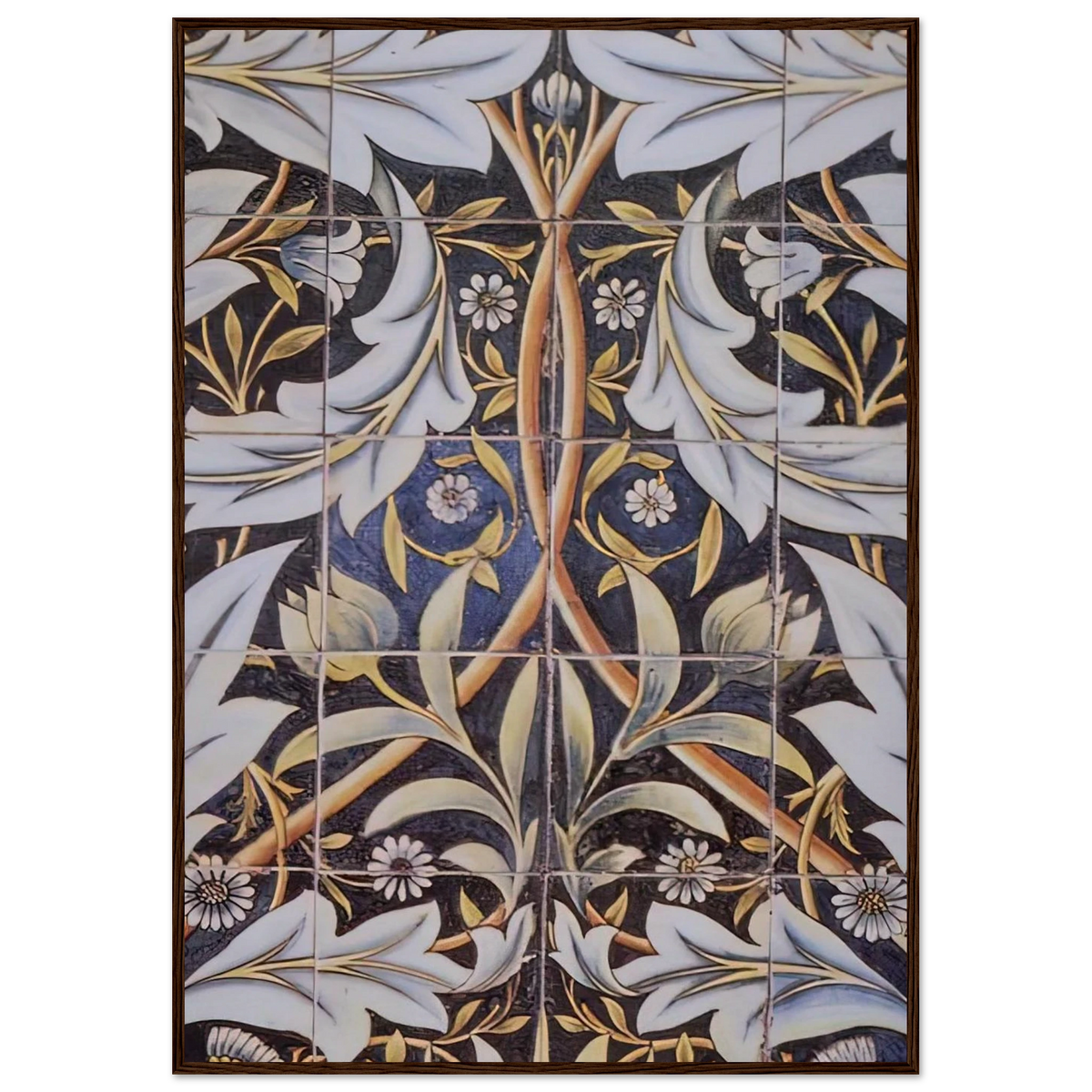 PANEL OF CERAMIC TILES DESIGNED BY MORRIS AND PRODUCED BY WILLIAM DE MORGAN 1876 Framed Poster | William Morris Framed Prints Wall Art | William Morris Print