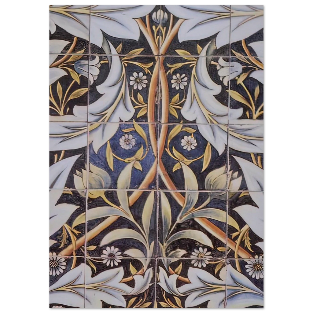 PANEL OF CERAMIC TILES DESIGNED BY MORRIS AND PRODUCED BY WILLIAM DE MORGAN 1876 Poster | William Morris Poster | William Morris Print