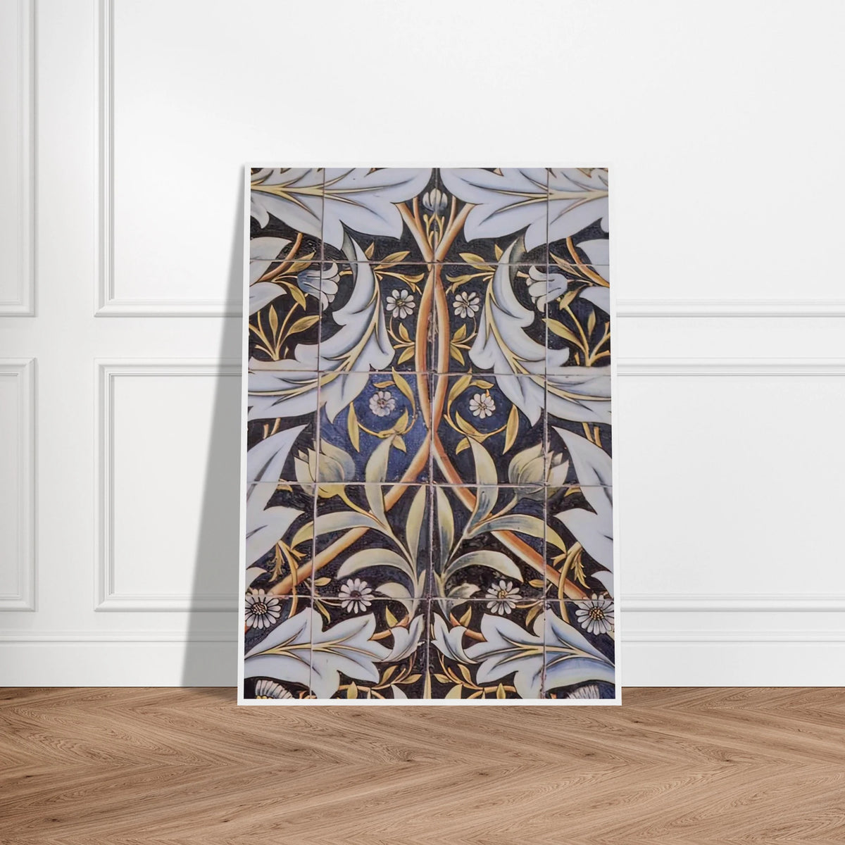 PANEL OF CERAMIC TILES DESIGNED BY MORRIS AND PRODUCED BY WILLIAM DE MORGAN 1876 Framed Poster | William Morris Framed Prints Wall Art | William Morris Print