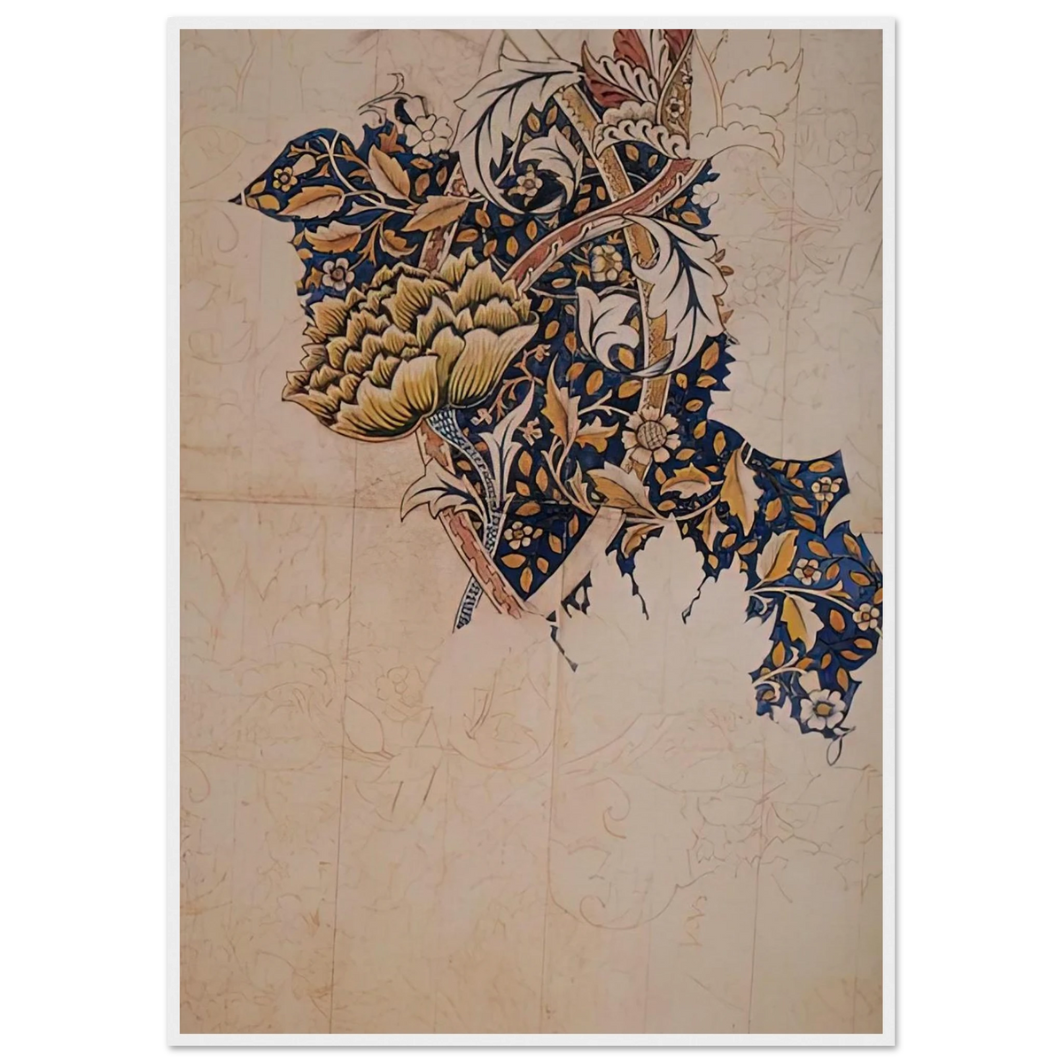 DESIGN FOR WINDRUSH PRINTED TEXTILE 1883 Framed Poster | William Morris Framed Prints Wall Art | William Morris Print