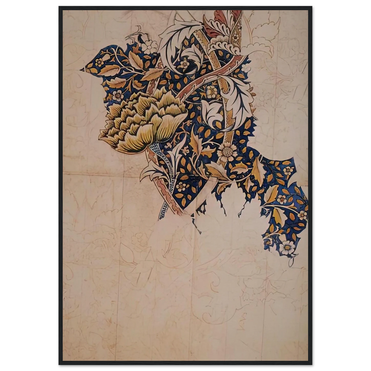 DESIGN FOR WINDRUSH PRINTED TEXTILE 1883 Framed Poster | William Morris Framed Prints Wall Art | William Morris Print