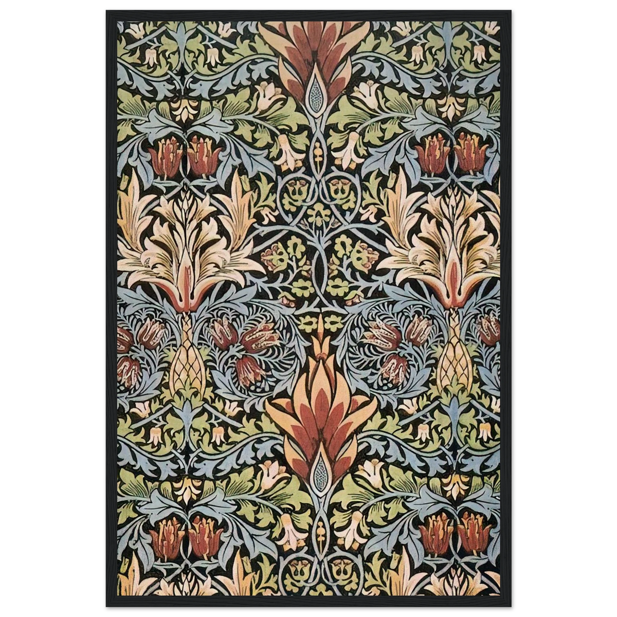 SNAKESHEAD PRINTED TEXTILE 1876 Framed Poster | William Morris Framed Prints Wall Art | William Morris Print