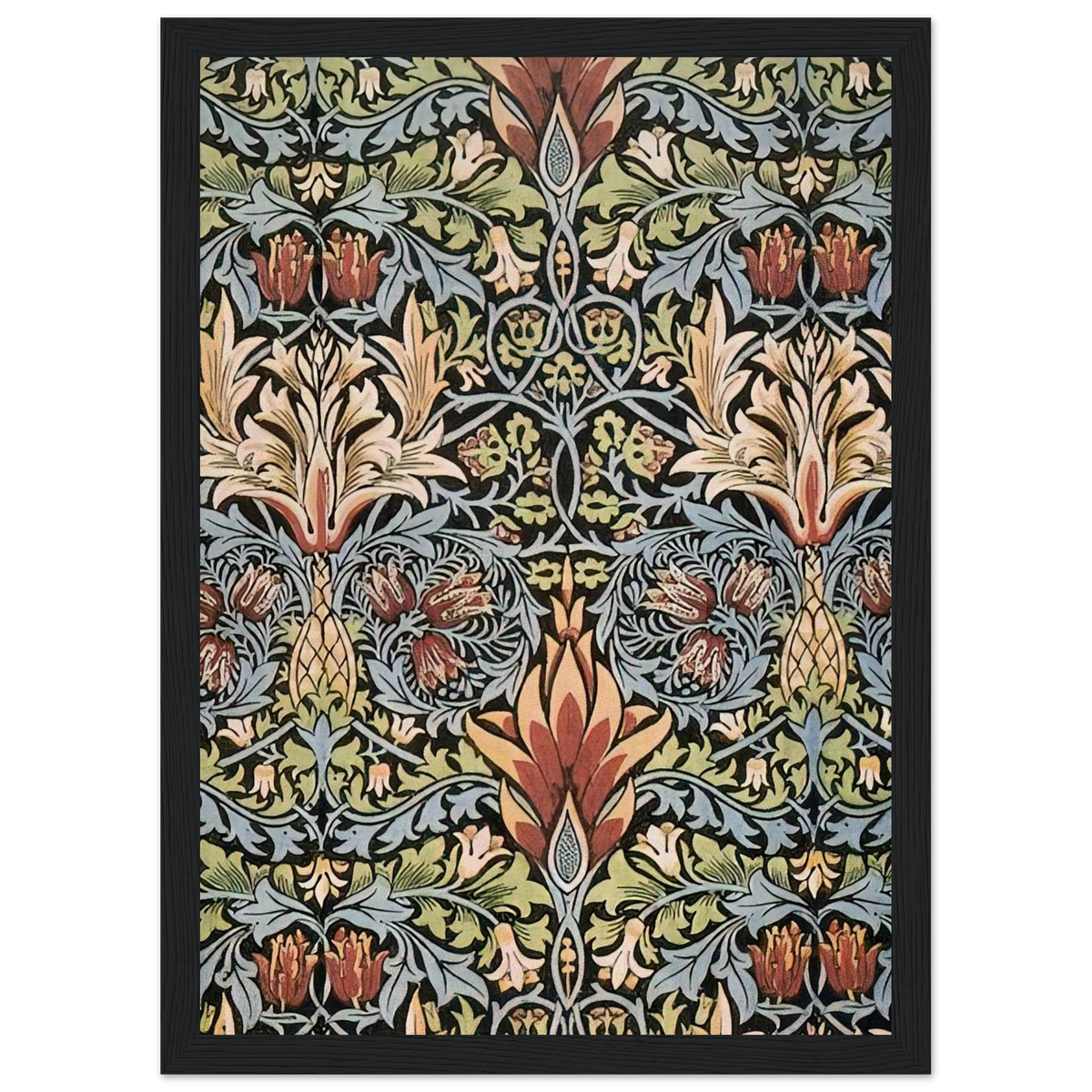 SNAKESHEAD PRINTED TEXTILE 1876 Framed Poster | William Morris Framed Prints Wall Art | William Morris Print