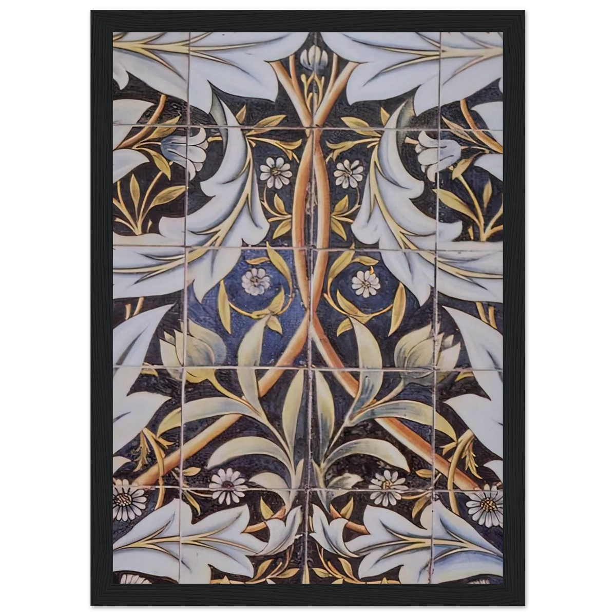 PANEL OF CERAMIC TILES DESIGNED BY MORRIS AND PRODUCED BY WILLIAM DE MORGAN 1876 Framed Poster | William Morris Framed Prints Wall Art | William Morris Print