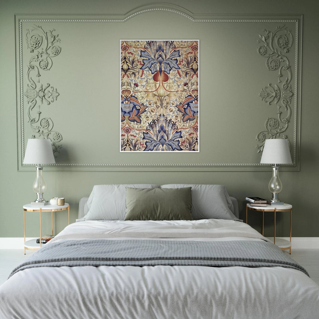 ACANTHUS EMBROIDERED PANEL 1890 Framed Poster | William Morris Framed Prints Wall Art | William Morris Print
