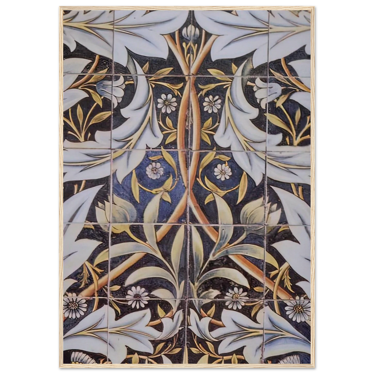 PANEL OF CERAMIC TILES DESIGNED BY MORRIS AND PRODUCED BY WILLIAM DE MORGAN 1876 Framed Poster | William Morris Framed Prints Wall Art | William Morris Print