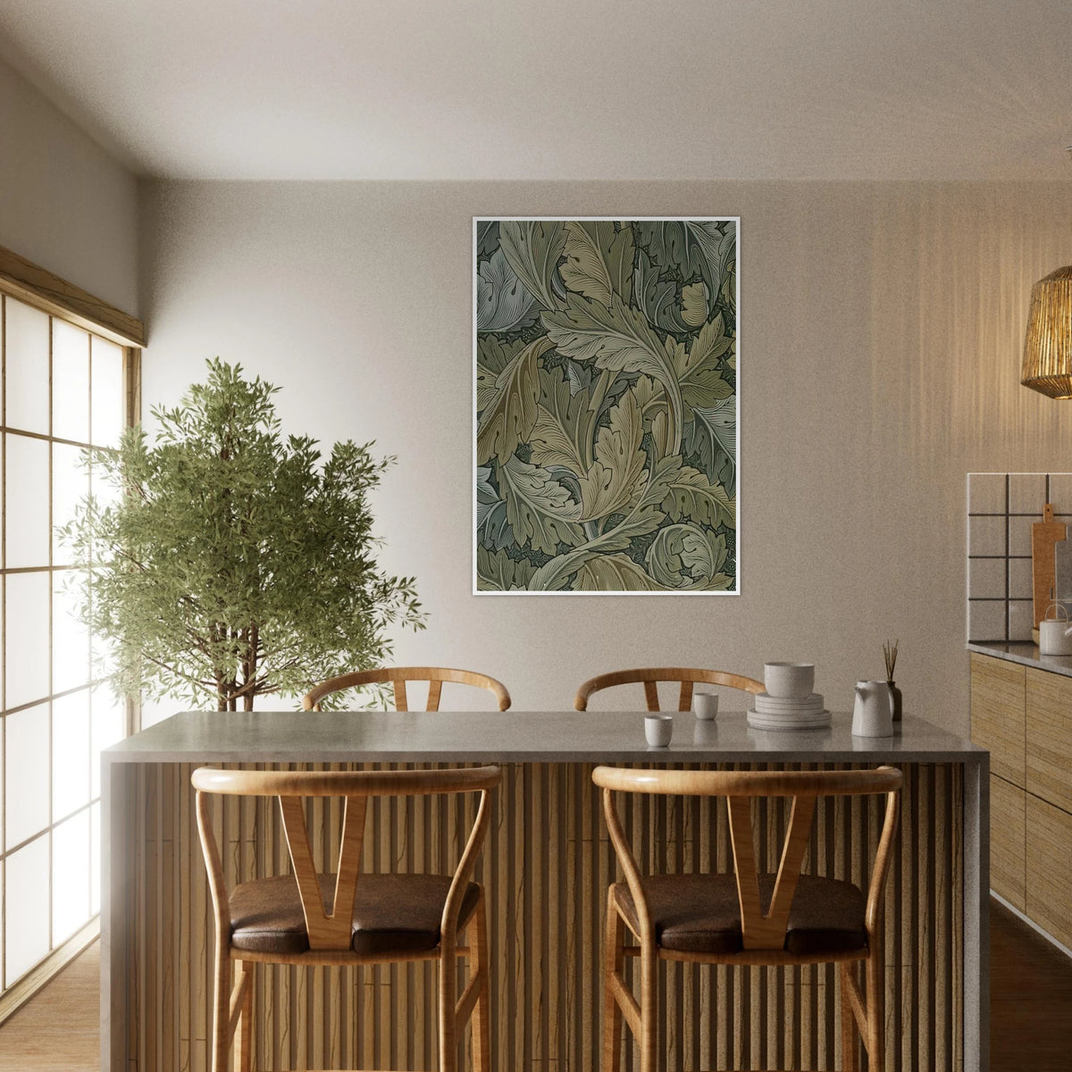 ACANTHUS WALLPAPER 1875 Framed Poster | William Morris Framed Prints Wall Art | William Morris Print
