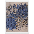 DESIGN FOR TULIP AND WILLOW INDIGO DISCHARGE WOOD BLOCK PRINTED FABRIC 1873 Framed Poster | William Morris Framed Prints Wall Art | William Morris Print