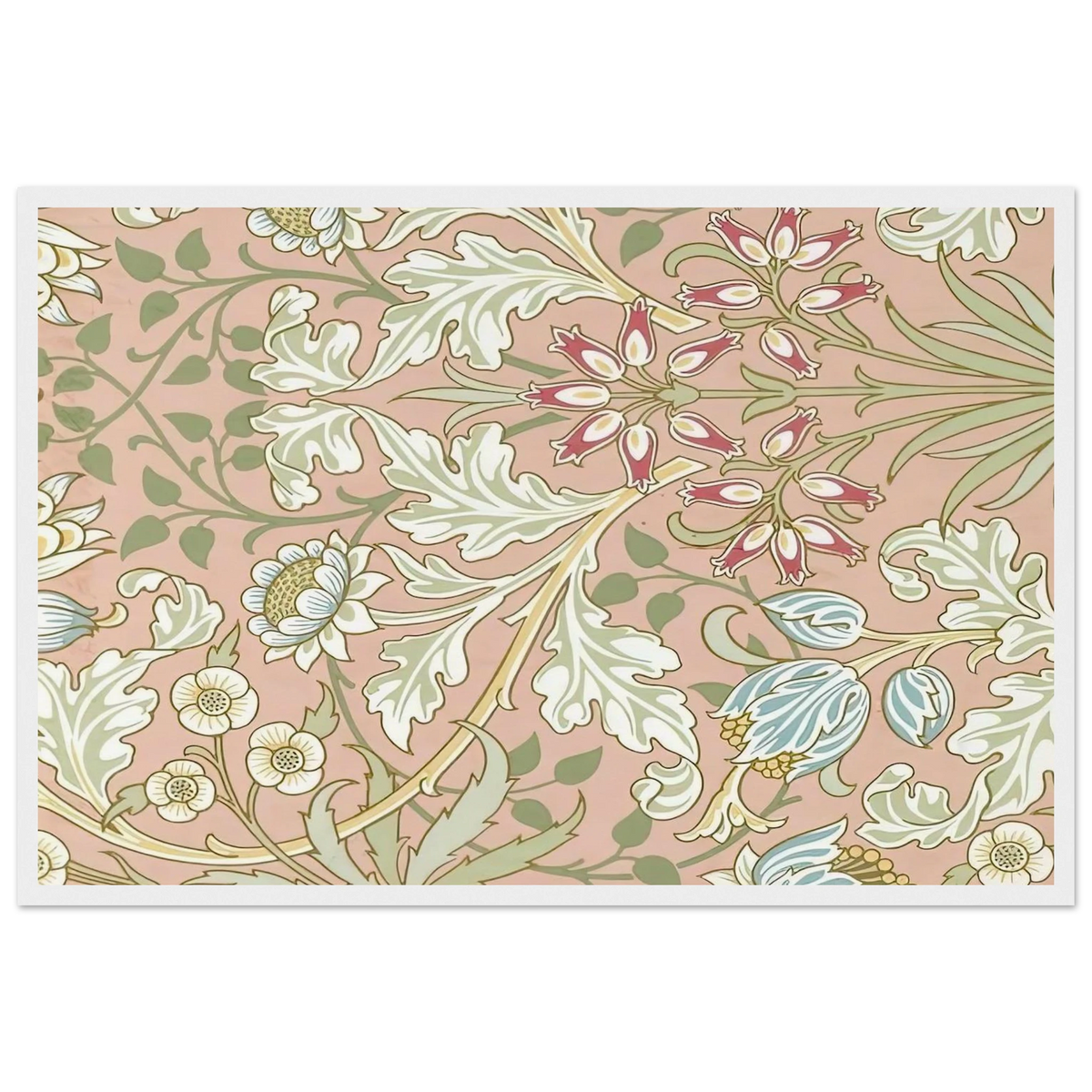 WALLPAPER HYACINTH PATTERN 480 1917 Framed Poster | William Morris Framed Prints Wall Art | William Morris Print