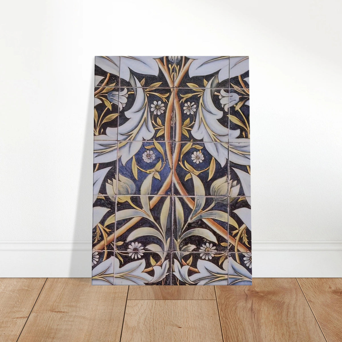 PANEL OF CERAMIC TILES DESIGNED BY MORRIS AND PRODUCED BY WILLIAM DE MORGAN 1876 Canvas | William Morris Canvas | William Morris Print