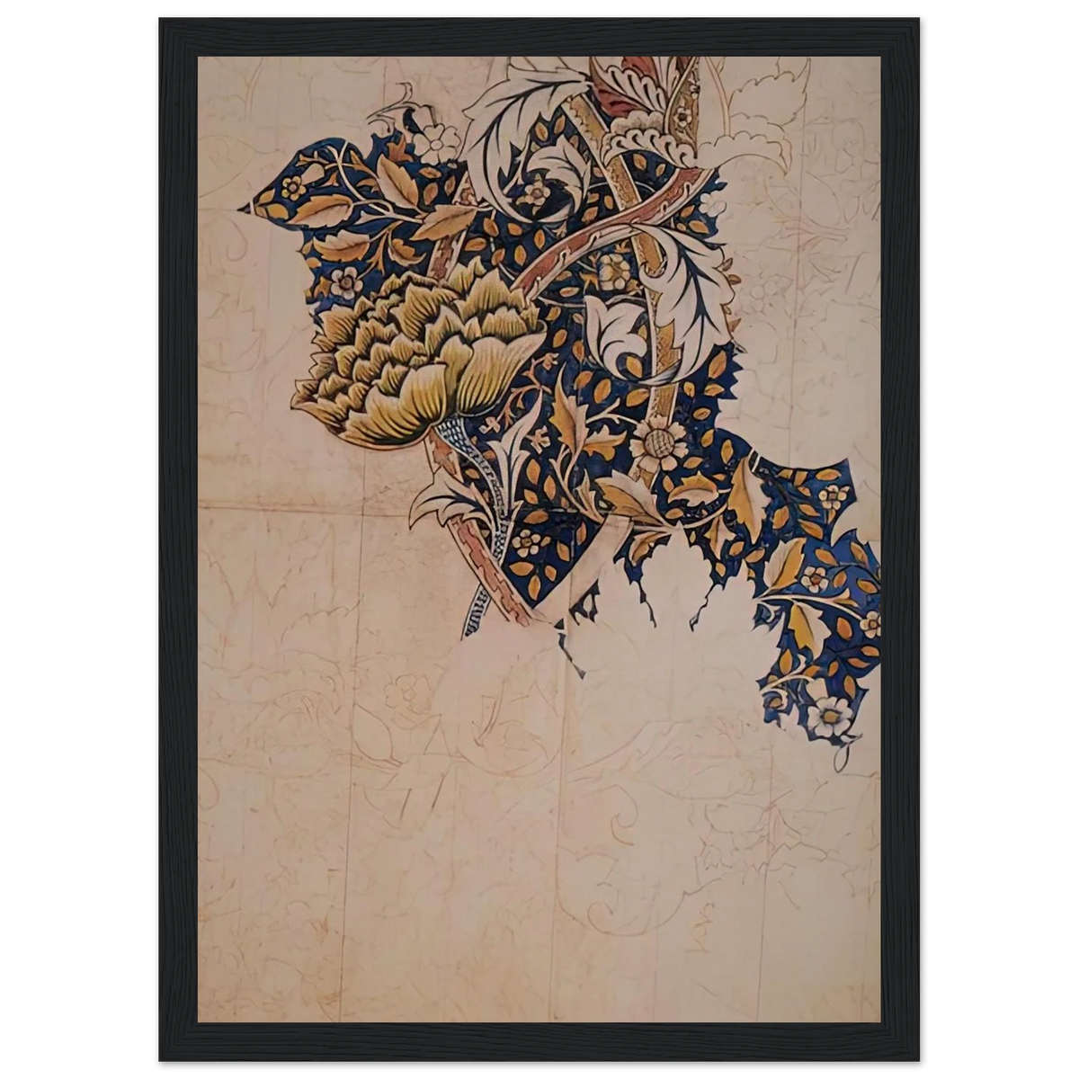 DESIGN FOR WINDRUSH PRINTED TEXTILE 1883 Framed Poster | William Morris Framed Prints Wall Art | William Morris Print