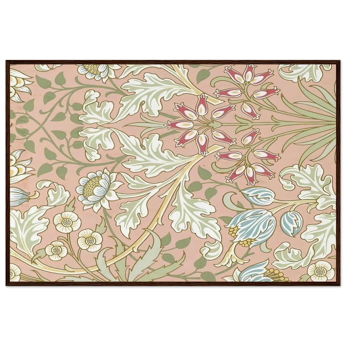 WALLPAPER HYACINTH PATTERN 480 1917 Framed Poster | William Morris Framed Prints Wall Art | William Morris Print