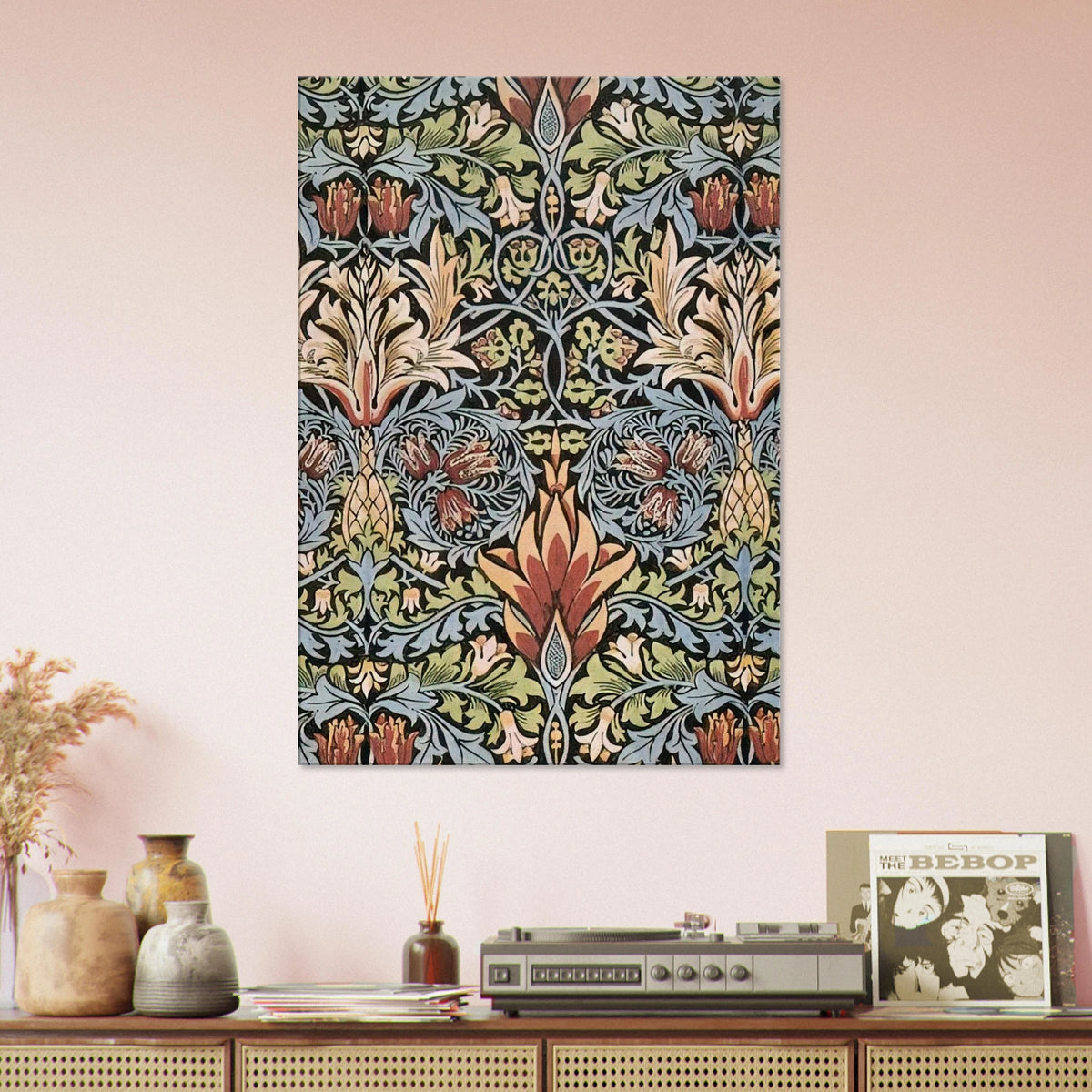SNAKESHEAD PRINTED TEXTILE 1876 Canvas | William Morris Canvas | William Morris Print