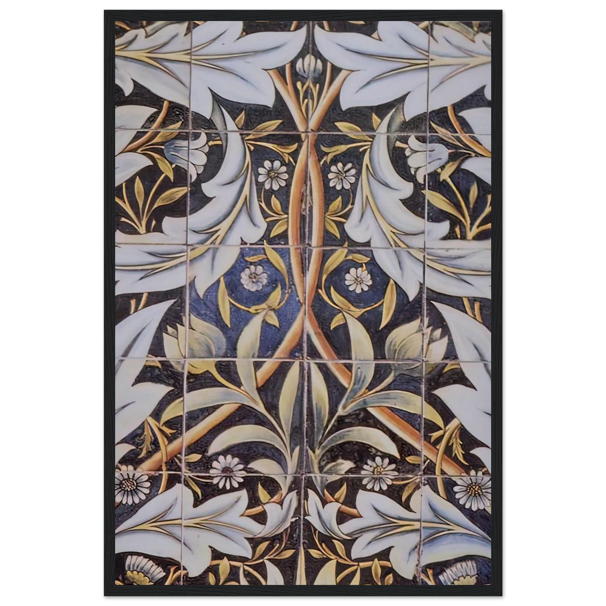 PANEL OF CERAMIC TILES DESIGNED BY MORRIS AND PRODUCED BY WILLIAM DE MORGAN 1876 Framed Poster | William Morris Framed Prints Wall Art | William Morris Print