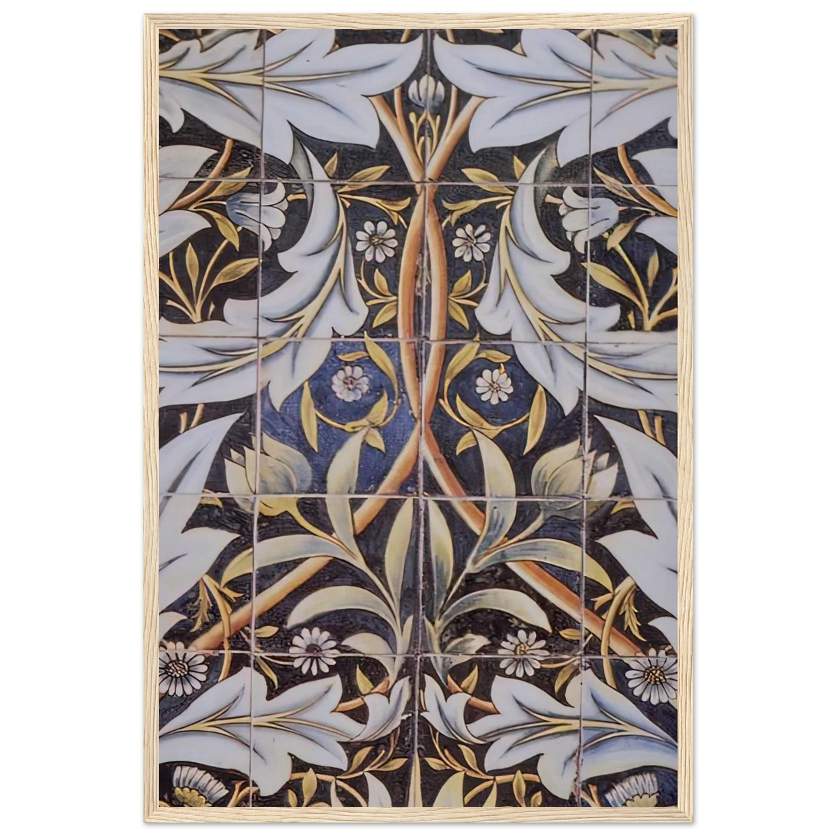 PANEL OF CERAMIC TILES DESIGNED BY MORRIS AND PRODUCED BY WILLIAM DE MORGAN 1876 Framed Poster | William Morris Framed Prints Wall Art | William Morris Print