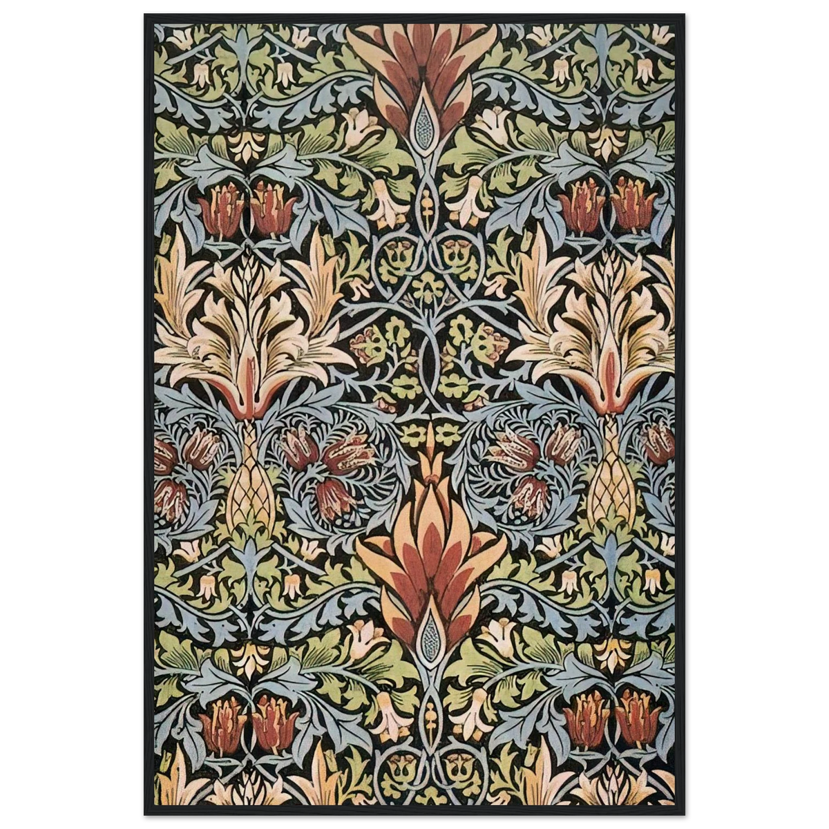 SNAKESHEAD PRINTED TEXTILE 1876 Framed Poster | William Morris Framed Prints Wall Art | William Morris Print