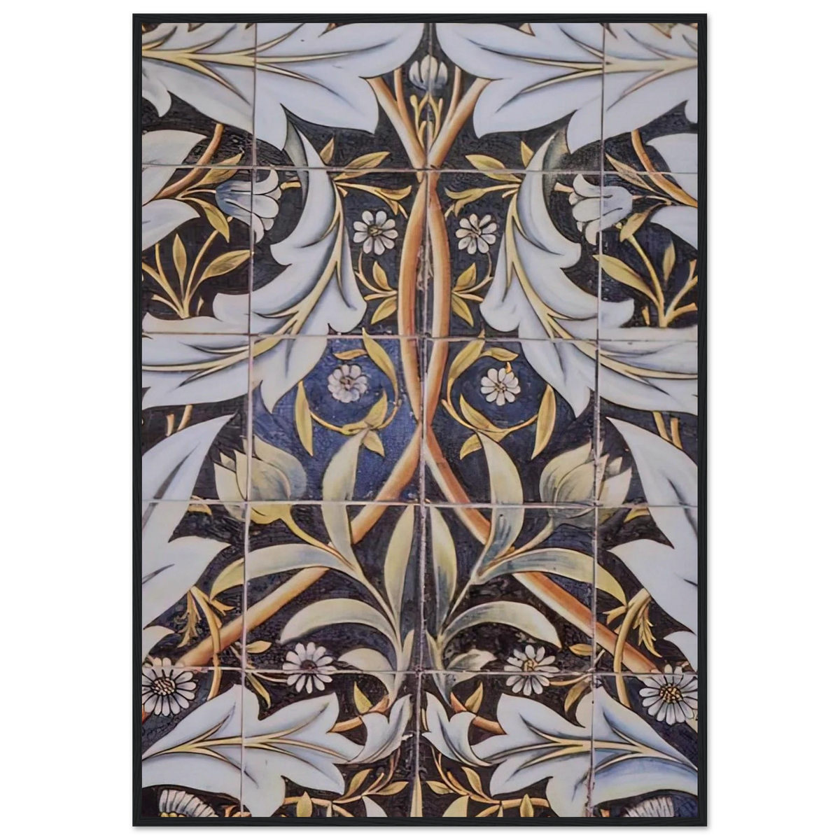 PANEL OF CERAMIC TILES DESIGNED BY MORRIS AND PRODUCED BY WILLIAM DE MORGAN 1876 Framed Poster | William Morris Framed Prints Wall Art | William Morris Print