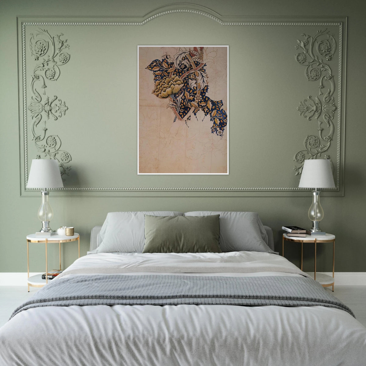 DESIGN FOR WINDRUSH PRINTED TEXTILE 1883 Framed Poster | William Morris Framed Prints Wall Art | William Morris Print