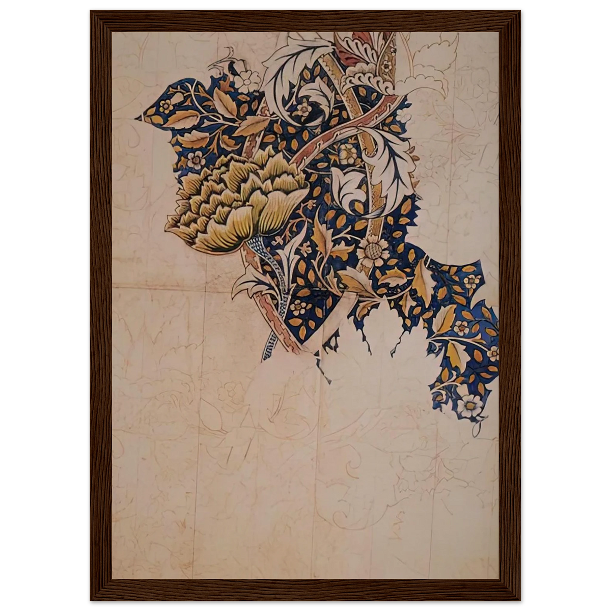 DESIGN FOR WINDRUSH PRINTED TEXTILE 1883 Framed Poster | William Morris Framed Prints Wall Art | William Morris Print