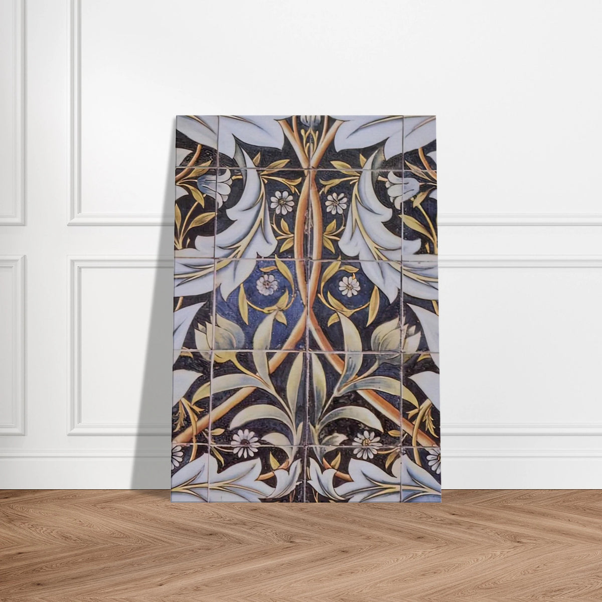 PANEL OF CERAMIC TILES DESIGNED BY MORRIS AND PRODUCED BY WILLIAM DE MORGAN 1876 Canvas | William Morris Canvas | William Morris Print
