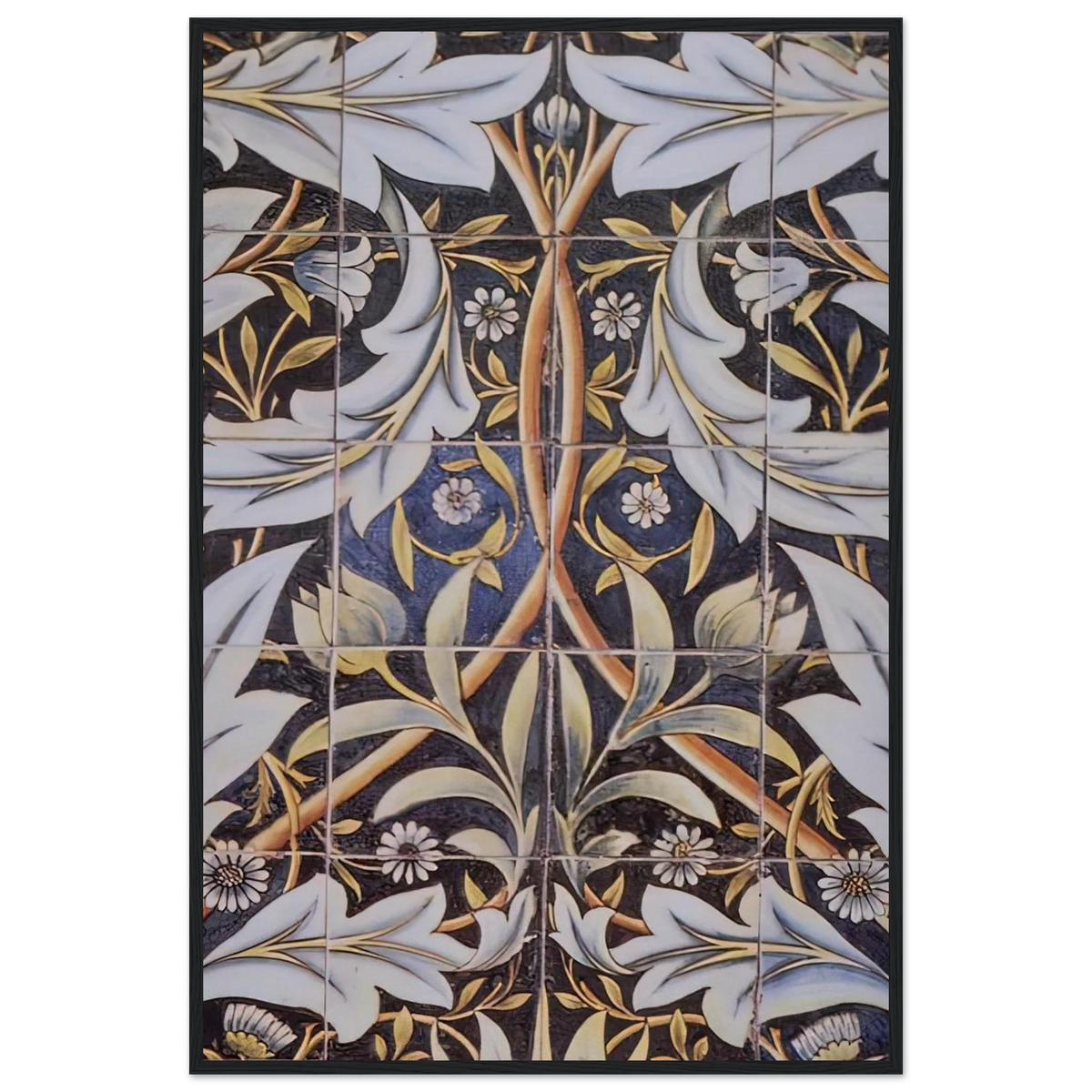 PANEL OF CERAMIC TILES DESIGNED BY MORRIS AND PRODUCED BY WILLIAM DE MORGAN 1876 Framed Poster | William Morris Framed Prints Wall Art | William Morris Print