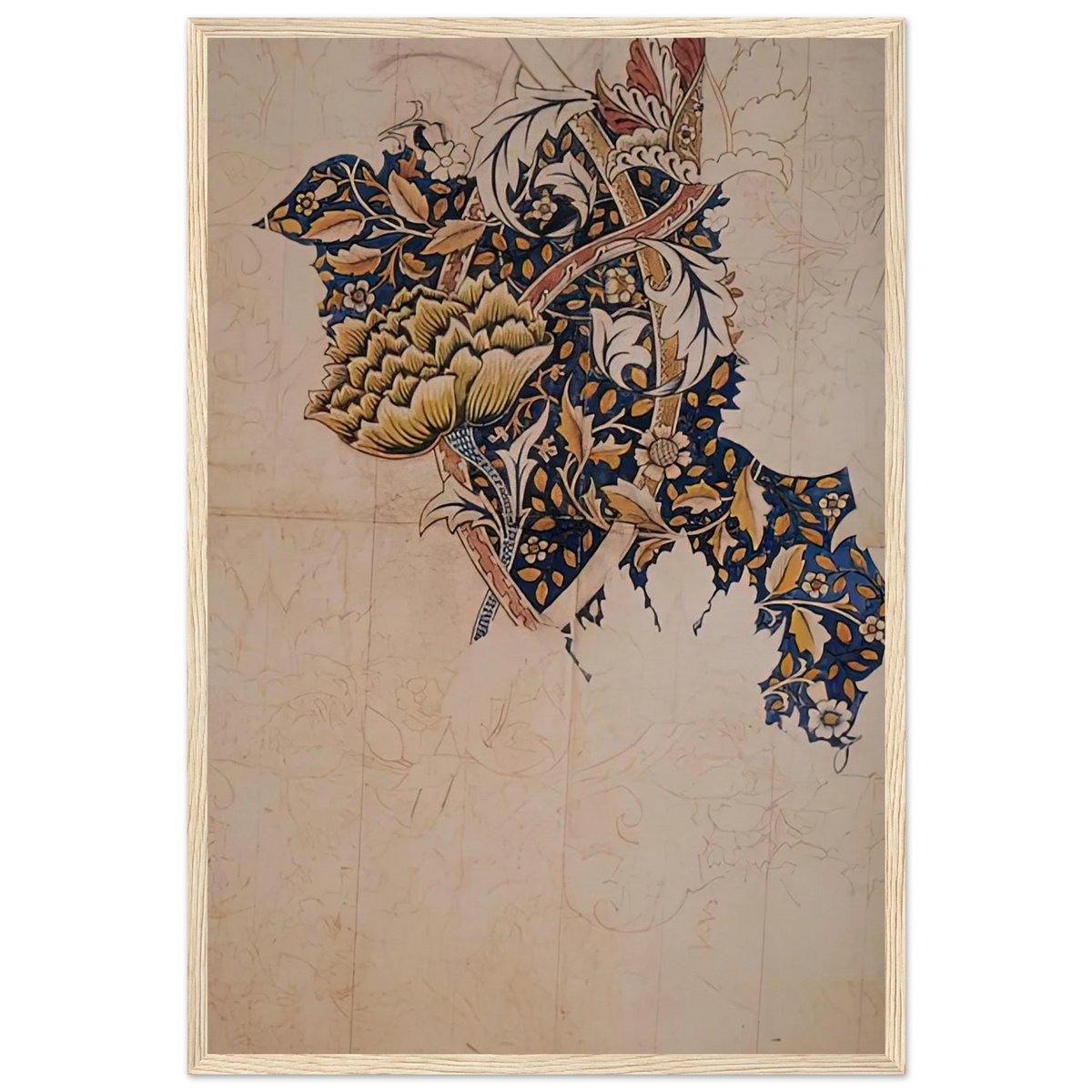 DESIGN FOR WINDRUSH PRINTED TEXTILE 1883 Framed Poster | William Morris Framed Prints Wall Art | William Morris Print