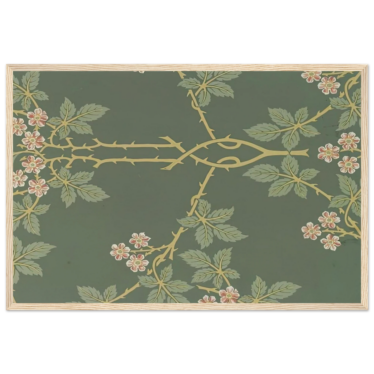 WALLPAPER BLACKBERRY PATTERN 388 1917 Framed Poster | William Morris Framed Prints Wall Art | William Morris Print