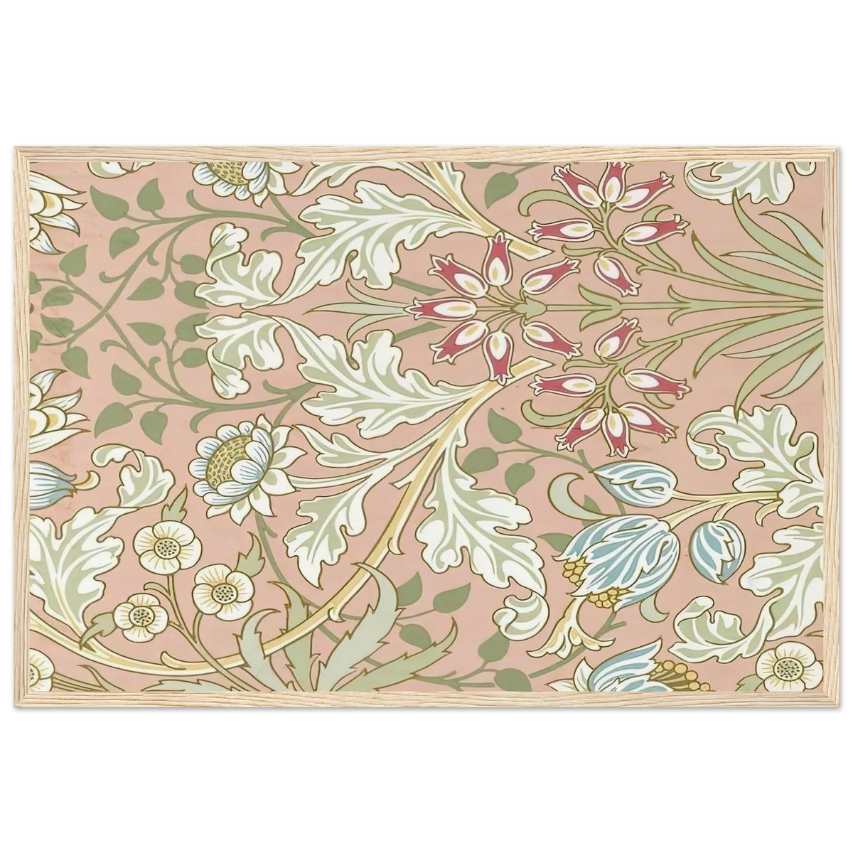 WALLPAPER HYACINTH PATTERN 480 1917 Framed Poster | William Morris Framed Prints Wall Art | William Morris Print
