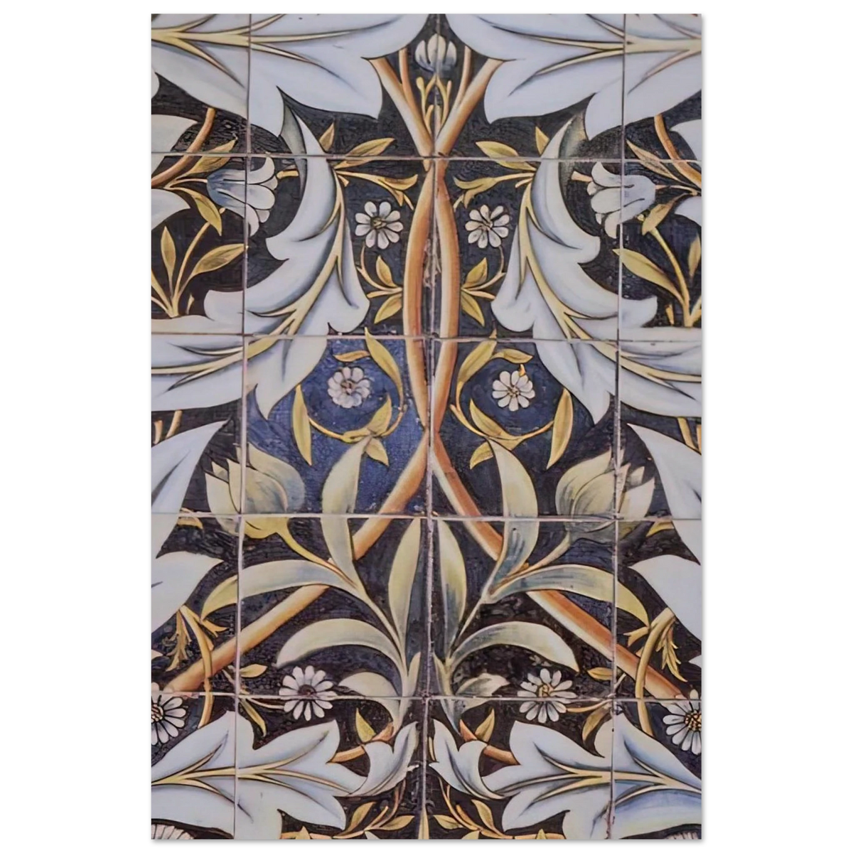 PANEL OF CERAMIC TILES DESIGNED BY MORRIS AND PRODUCED BY WILLIAM DE MORGAN 1876 Poster | William Morris Poster | William Morris Print