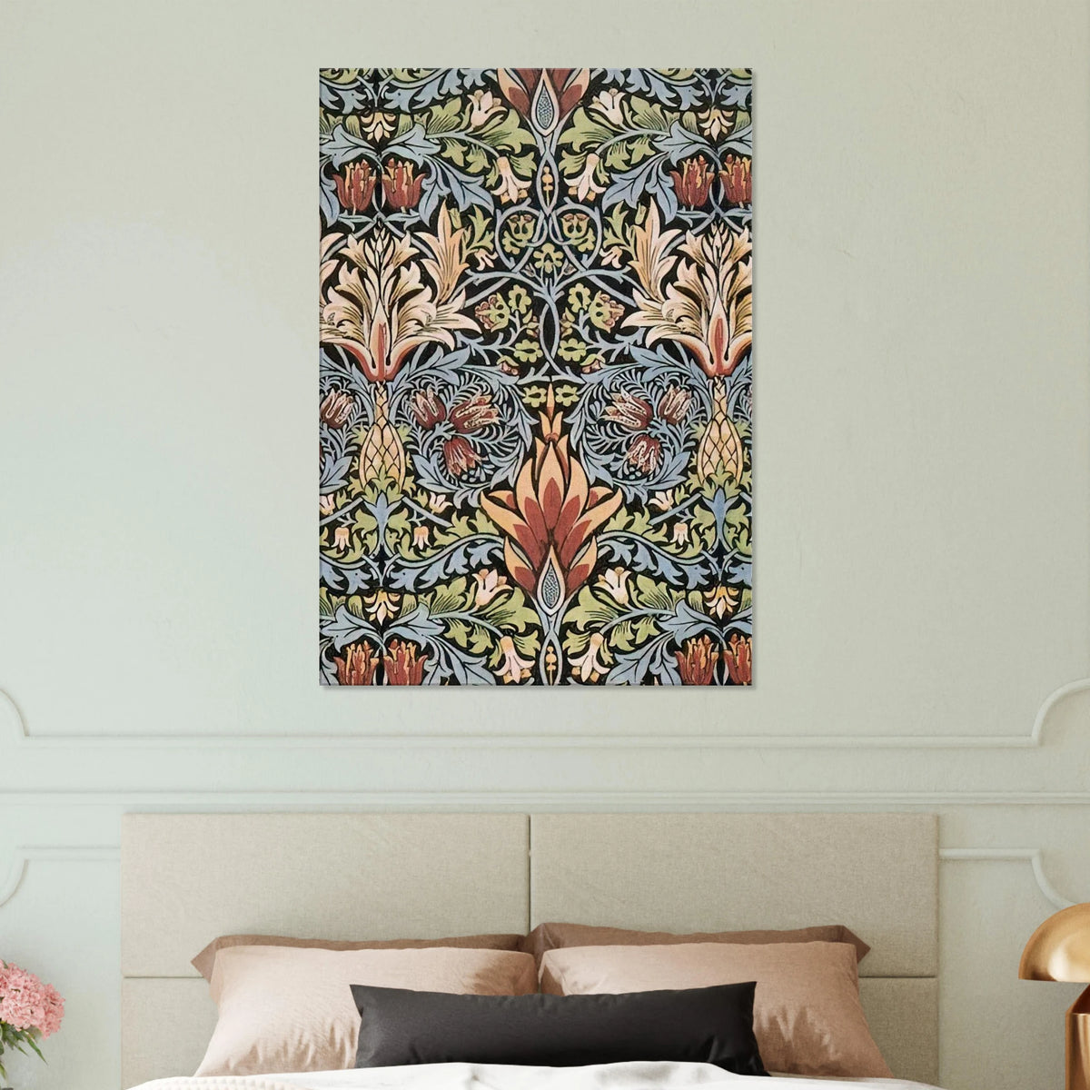 SNAKESHEAD PRINTED TEXTILE 1876 Canvas | William Morris Canvas | William Morris Print