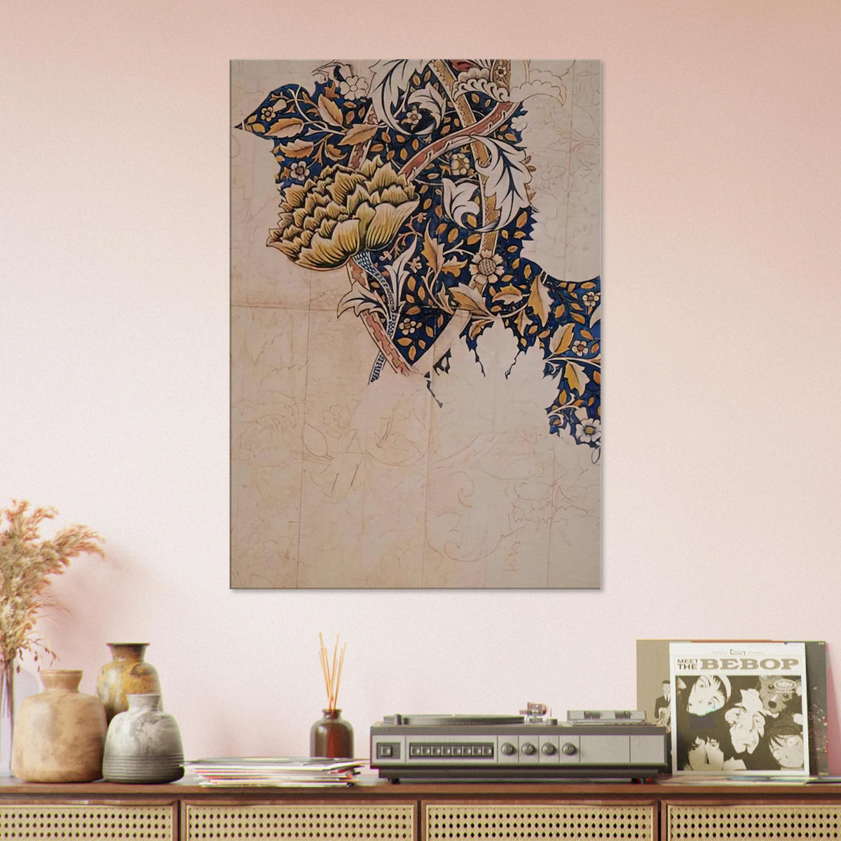 DESIGN FOR WINDRUSH PRINTED TEXTILE 1883 Canvas | William Morris Canvas | William Morris Print