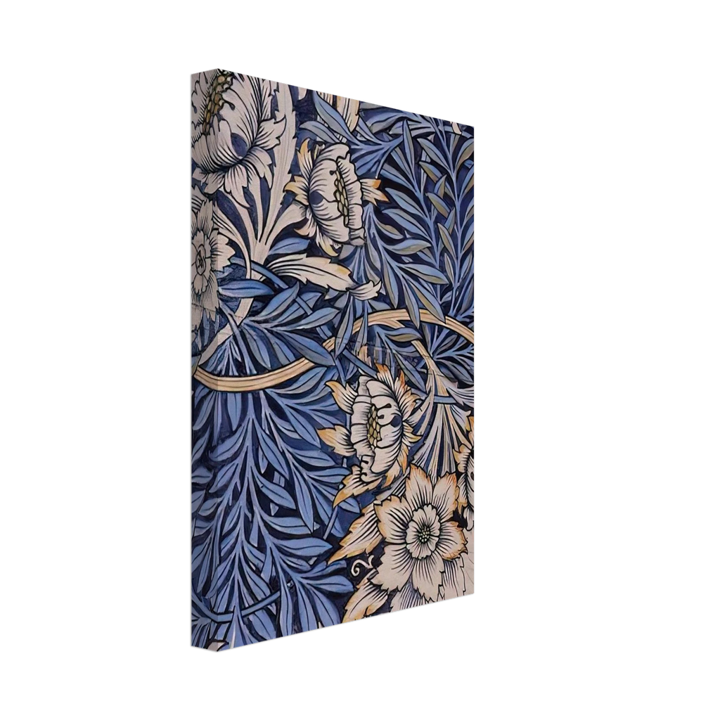 DESIGN FOR TULIP AND WILLOW INDIGO DISCHARGE WOOD BLOCK PRINTED FABRIC 1873 Canvas | William Morris Canvas | William Morris Print