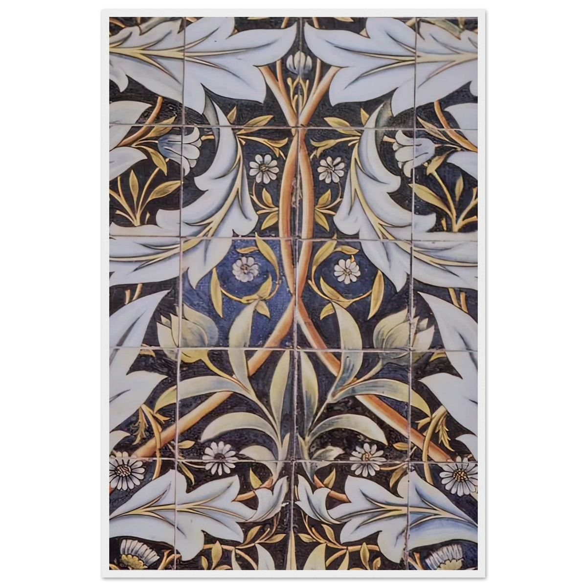 PANEL OF CERAMIC TILES DESIGNED BY MORRIS AND PRODUCED BY WILLIAM DE MORGAN 1876 Framed Poster | William Morris Framed Prints Wall Art | William Morris Print