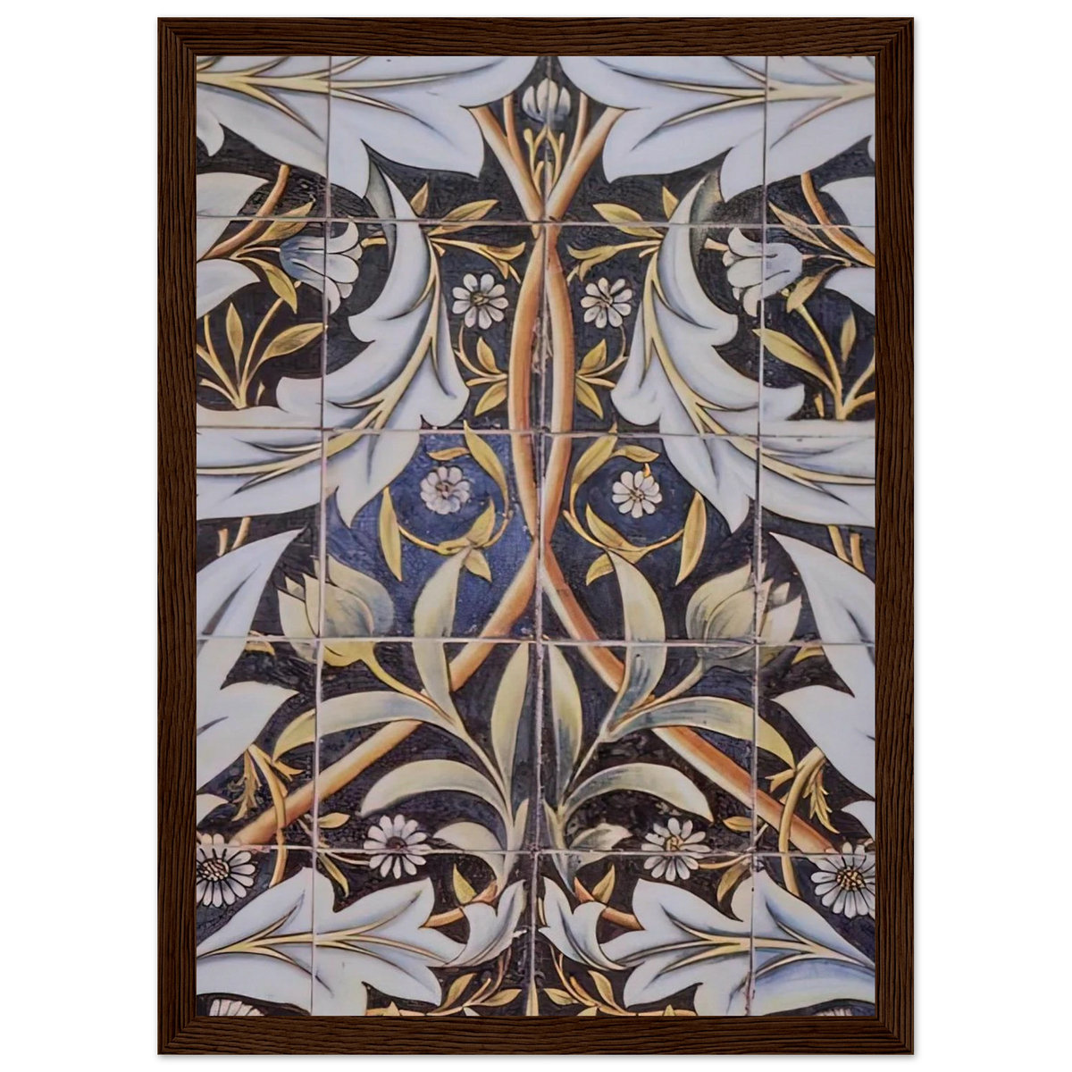 PANEL OF CERAMIC TILES DESIGNED BY MORRIS AND PRODUCED BY WILLIAM DE MORGAN 1876 Framed Poster | William Morris Framed Prints Wall Art | William Morris Print