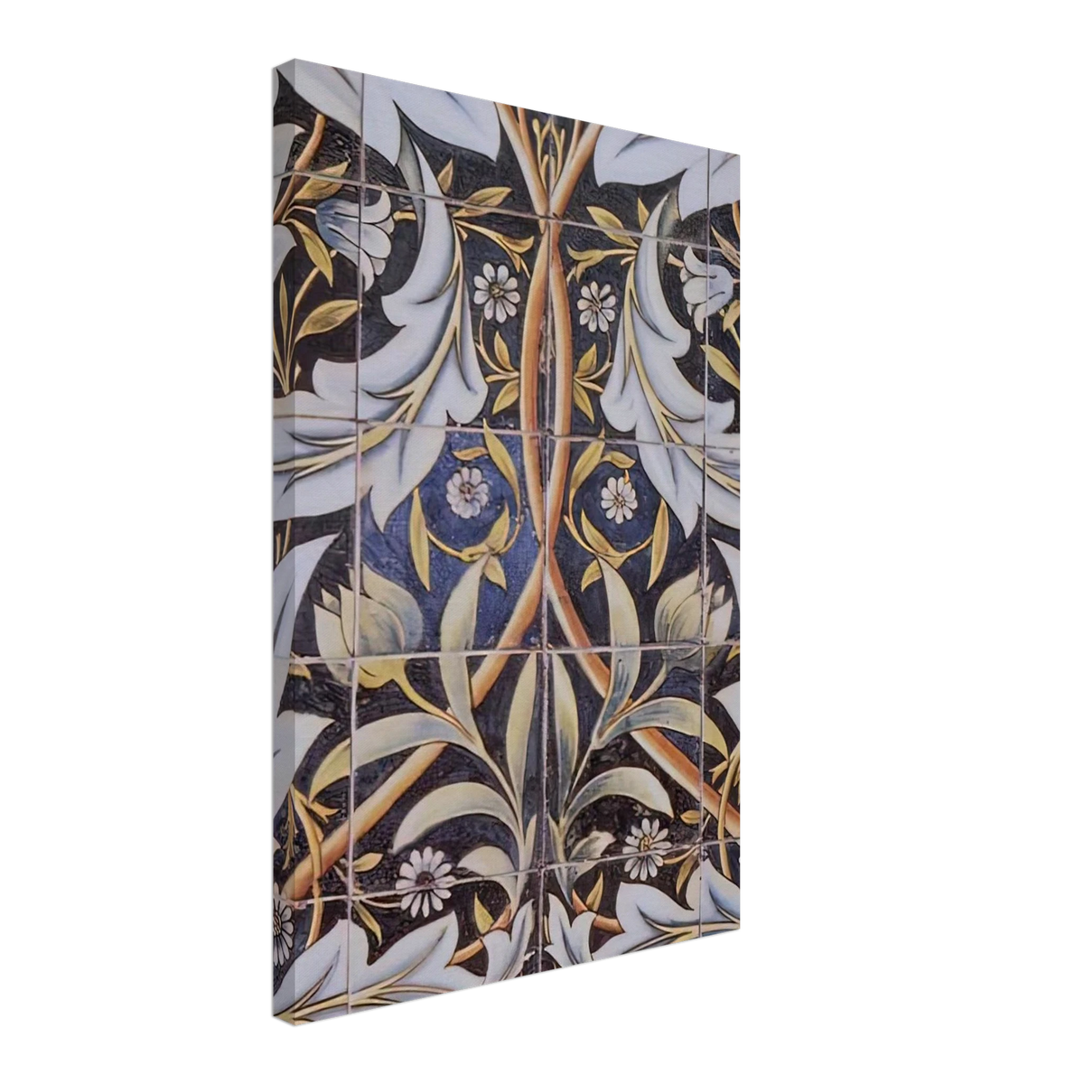 PANEL OF CERAMIC TILES DESIGNED BY MORRIS AND PRODUCED BY WILLIAM DE MORGAN 1876 Canvas | William Morris Canvas | William Morris Print