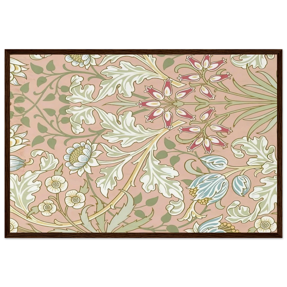 WALLPAPER HYACINTH PATTERN 480 1917 Framed Poster | William Morris Framed Prints Wall Art | William Morris Print