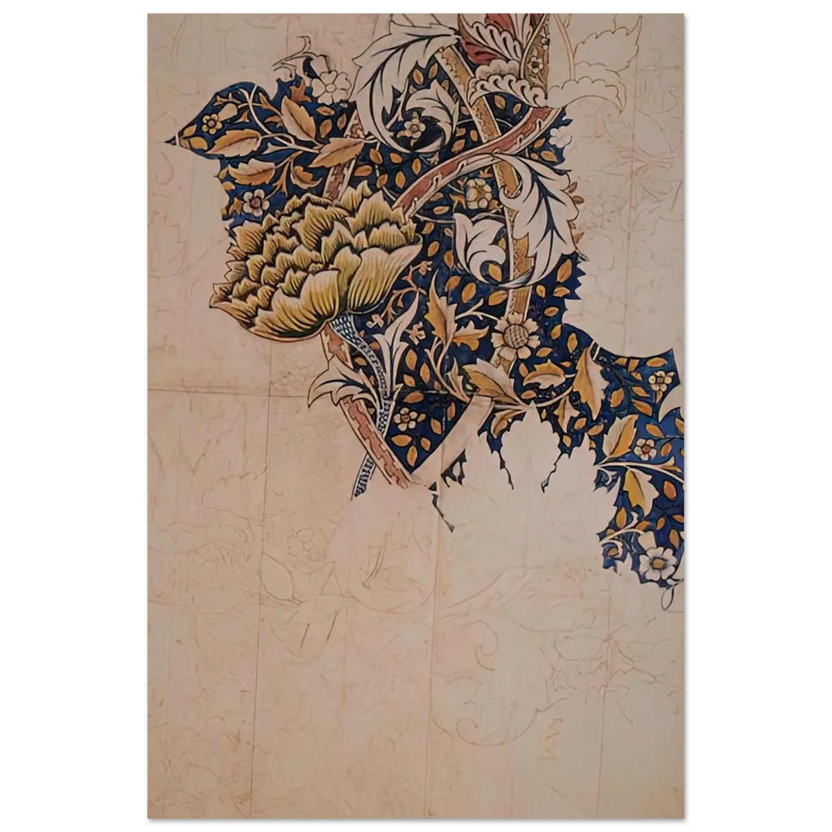 DESIGN FOR WINDRUSH PRINTED TEXTILE 1883 Poster | William Morris Poster | William Morris Print