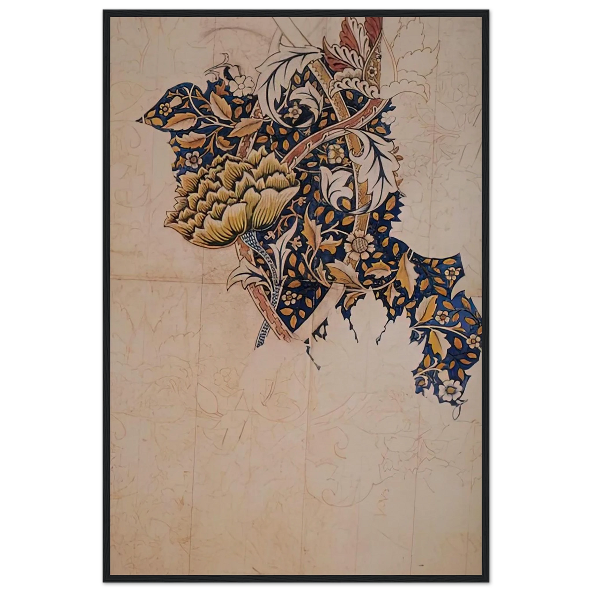 DESIGN FOR WINDRUSH PRINTED TEXTILE 1883 Framed Poster | William Morris Framed Prints Wall Art | William Morris Print